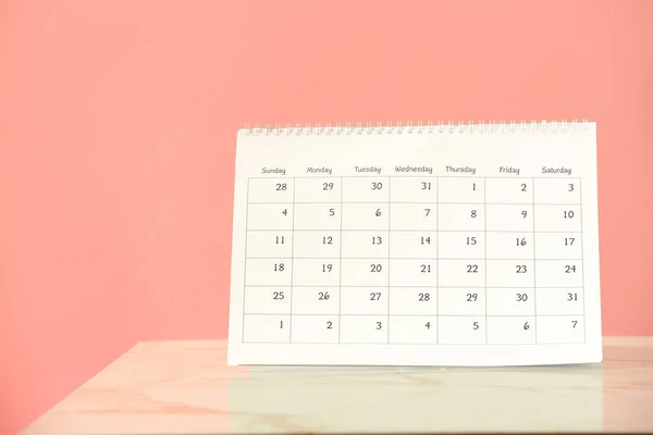 Capovolgere Calendario Sul Tavolo — Foto Stock