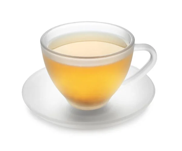 Cup Hot Tea White Background — Stock Photo, Image