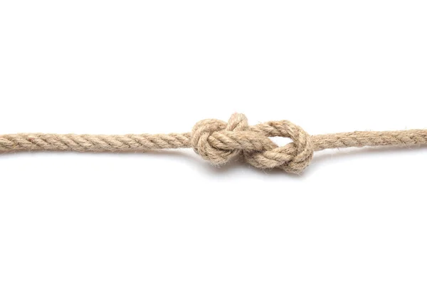 Мотузка Вузлом Білому Тлі — стокове фото