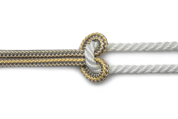 Ropes Knot White Background — Stock Photo, Image