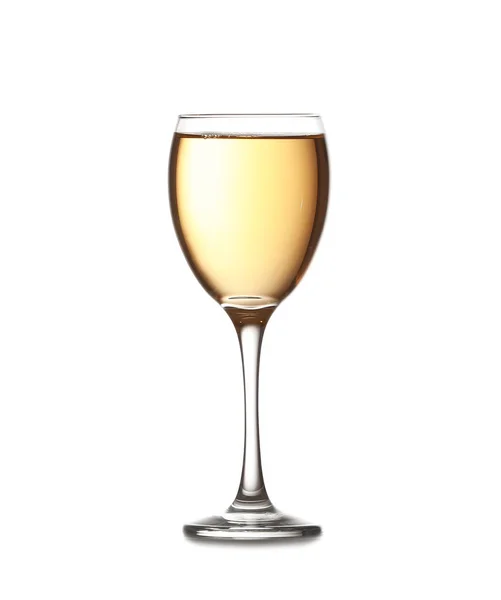 Glas Wein Auf Weißem Hintergrund — Stockfoto
