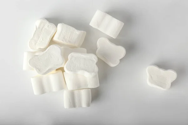 Tasty Marshmallows Light Background — Stock Photo, Image