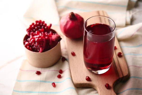 Glass Tasty Pomegranate Juice Table — Stock Photo, Image