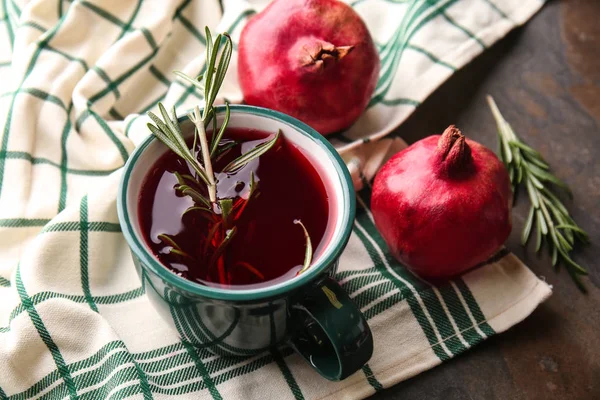 Cup Tasty Pomegranate Juice Table — Stock Photo, Image