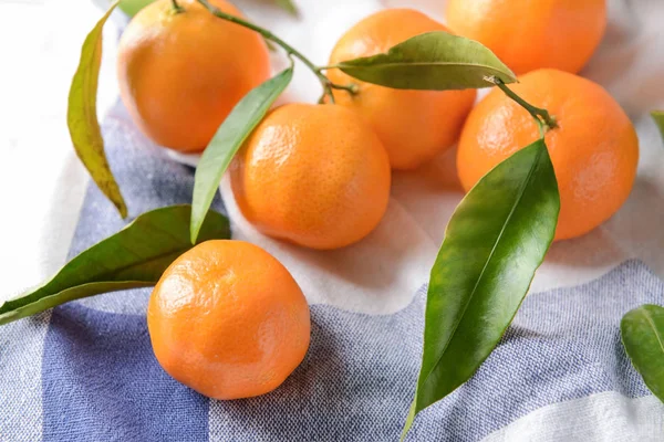 Ripe Tasty Tangerines Table — Stock Photo, Image
