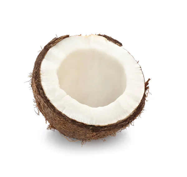 Half Ripe Coconut White Background — Stock Photo, Image