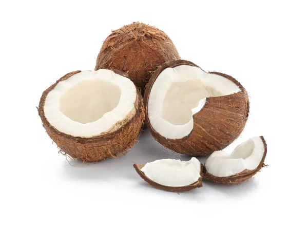 Ripe Coconuts White Background — Stock Photo, Image