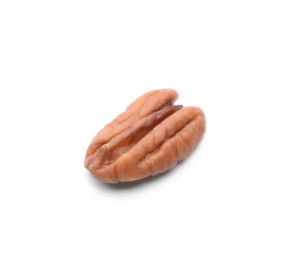 Pecan Nut White Background — Stock Photo, Image