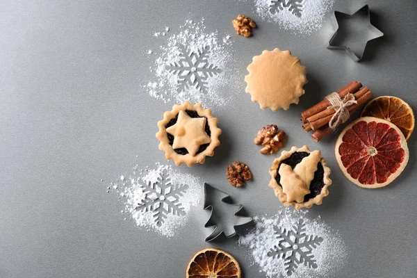 Composition Tasty Mince Pies Table — Stock Photo, Image