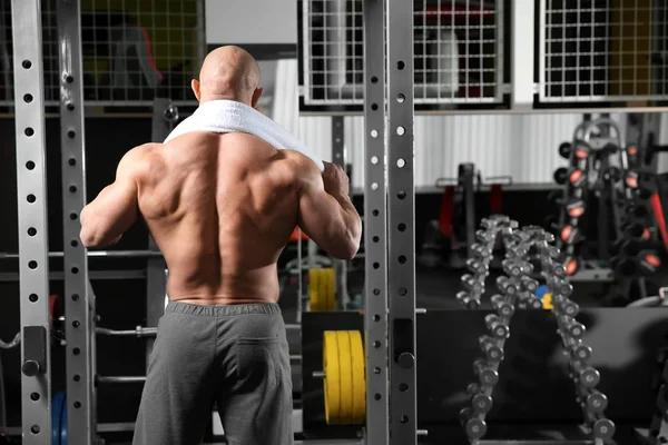 Homme Musclé Fort Dans Salle Gym — Photo