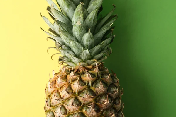 Dojrzały Ananas Kolor Tła Zbliżenie — Zdjęcie stockowe