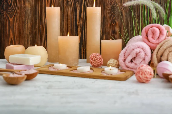 Beautiful Spa Composition Table — Stock Photo, Image
