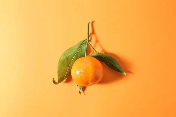 Tasty Juicy Tangerine Color Background — Stock Photo, Image