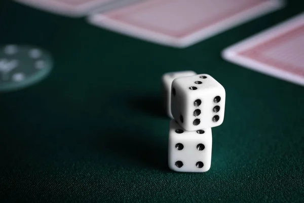 Dices Table Casino — Stock Photo, Image