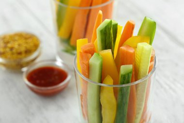 Taze sebze, closeup ile cam. Diyet gıda