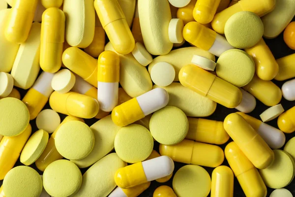 Pílulas Coloridas Como Fundo — Fotografia de Stock