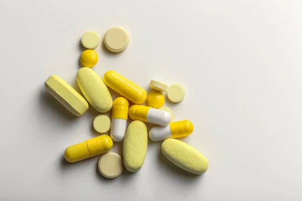 Colorful Pills White Background — Stock Photo, Image