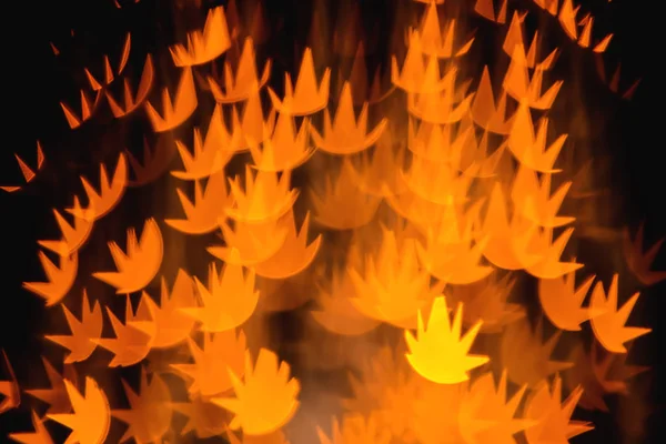 Verschwommene Sicht Auf Schöne Lichter Auf Dunklem Hintergrund — Stockfoto