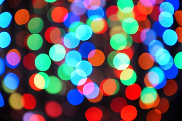 Blurred View Beautiful Lights Dark Background — Stock Photo, Image