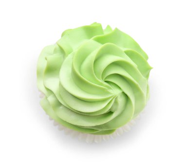 Beyaz arka planda lezzetli kekler.