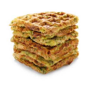 Squash waffle beyaz arka plan üzerinde