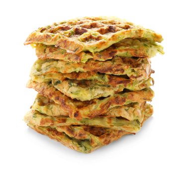 Squash waffle beyaz arka plan üzerinde