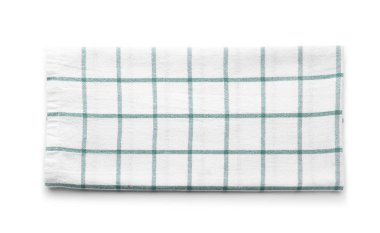 Beyaz arka plan üzerinde temiz mutfak havlusu