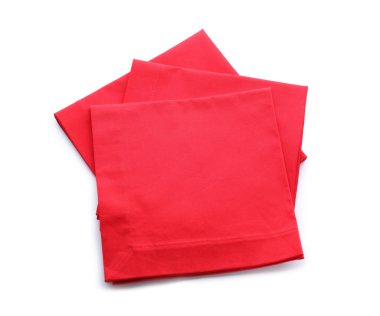 Beyaz arka plan üzerinde temiz mutfak havlular