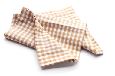 Beyaz arka plan üzerinde temiz mutfak havlusu