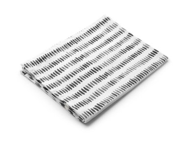 Beyaz arka plan üzerinde temiz mutfak havlusu