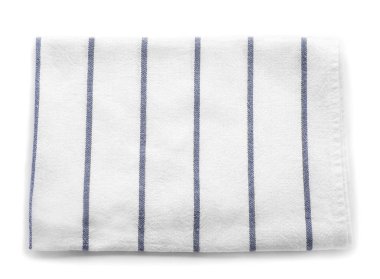 Beyaz arka plan üzerinde temiz mutfak havlusu