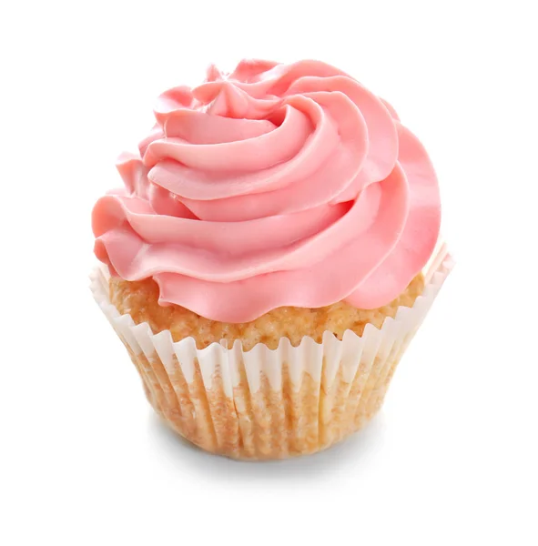 Tasty Cupcake White Background — Stock Photo, Image