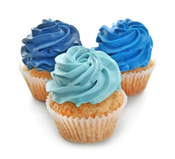 Barevné Cupcakes Bílém Pozadí — Stock fotografie