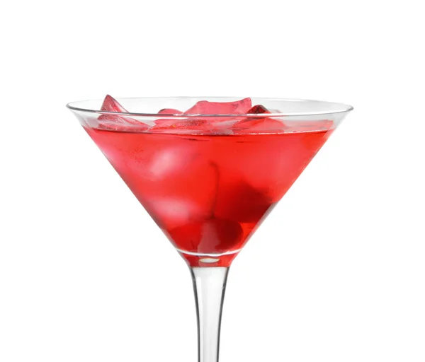 Läcker Cocktail Vit Bakgrund — Stockfoto
