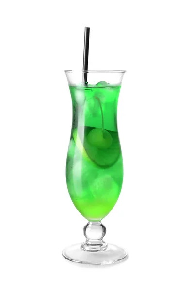 Delizioso Cocktail Sfondo Bianco — Foto Stock