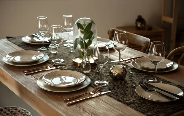 Beautifully Served Festive Table — Stock Photo, Image