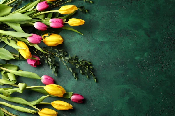 Beautiful Tulips Mother Day Color Background — Stock Photo, Image