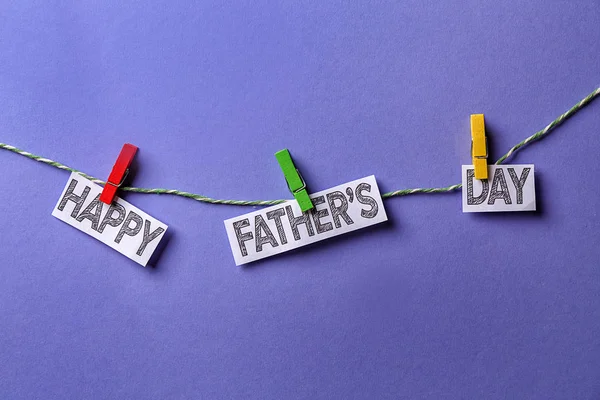 Слова Happy Father Day Кольоровому Фоні — стокове фото