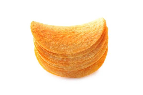 Tasty Potato Chips White Background — Stock Photo, Image