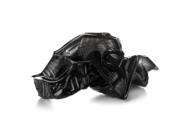 Plastik paket beyaz arka plan üzerinde kullanılan. Geri dönüşüm kavramı