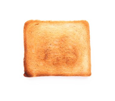 Beyaz zemin üzerine lezzetli kızarmış ekmek