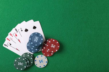 Cips ve casino masa kartları