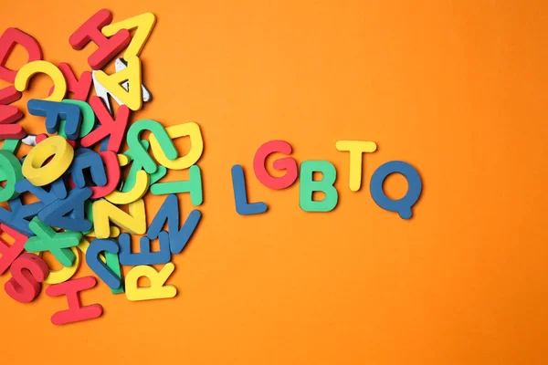 Abbreviation Lgbtq Color Background — Stock Photo, Image