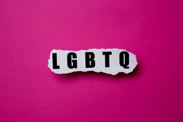 Abreviatura Lgbtq Sobre Fondo Color —  Fotos de Stock