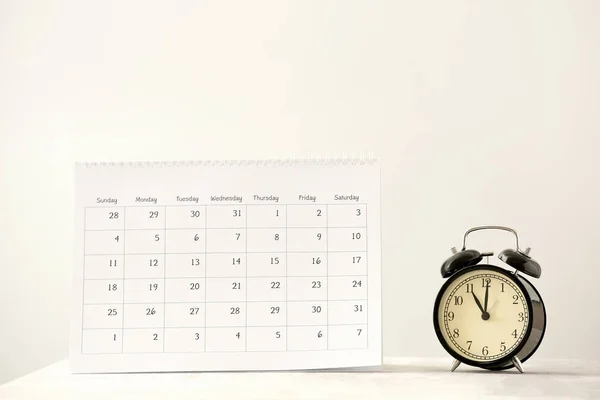 Flip calendar on table