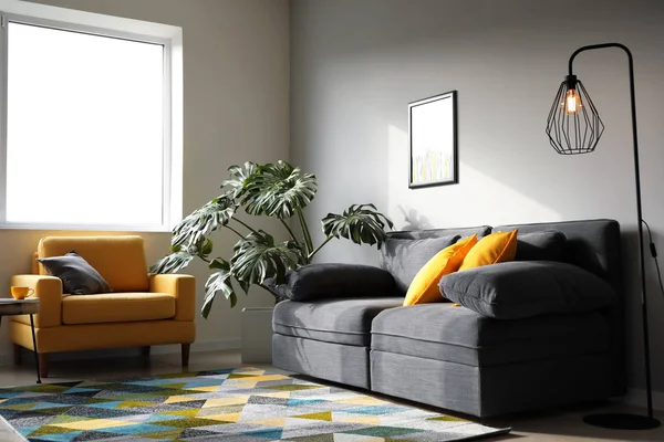 Stylish Interior Living Room Comfortable Furniture — Stock Photo, Image