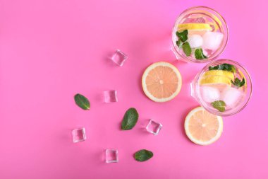 Renkli soğuk limonata bardakları