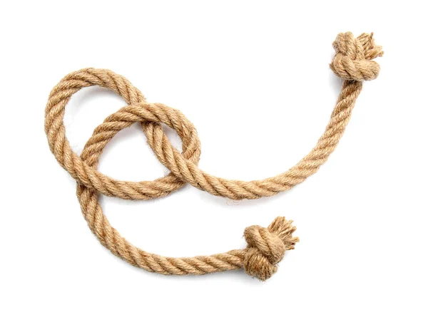 Rope White Background — Stock Photo, Image