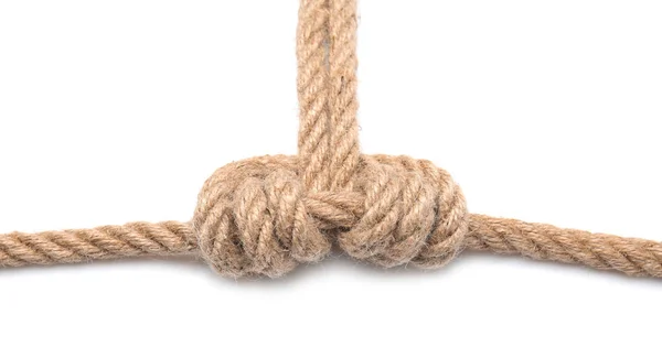 Rope Knot White Background — Stock Photo, Image