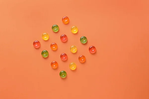 Bright Tasty Candies Color Background — Stock Photo, Image